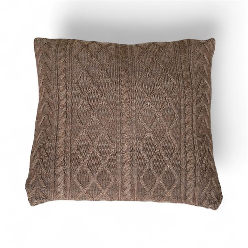 100 wool brown throw pillow - 100%,