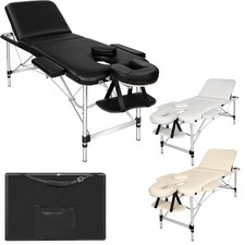 Massage Table - 3-zone bed with aluminium frame, 5cm pad, folding, adjustable