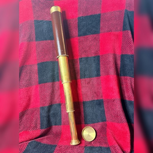 Vintage brass spyglass - brass,