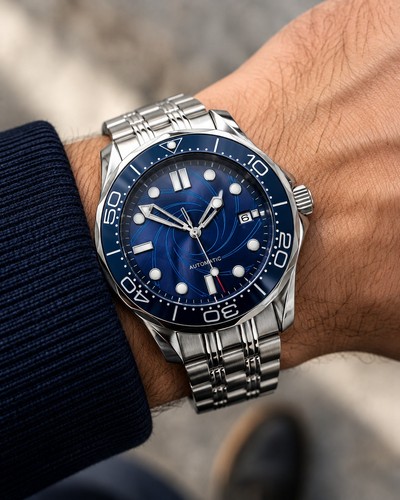 Automatic blue diver watch - automatic,