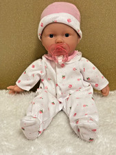 11" Baby Doll (Preloved) Floral Outfit & Dummy with Adoption Cert - Berenguer