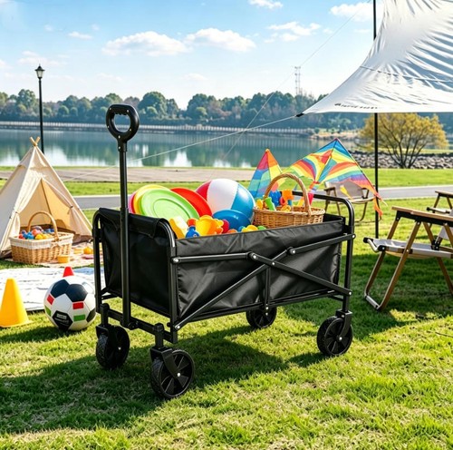 100l folding trolley wagon - folding,