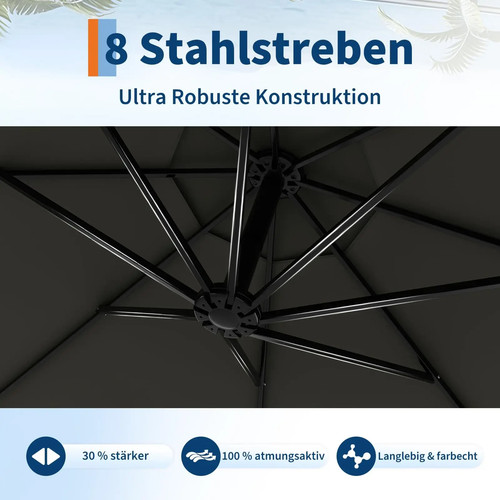 300cm cantilever patio - 300cm,