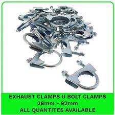 Heavy Duty U Bolt Exhaust Clamps - Universal Clamp & Nuts 28mm - 92mm All Sizes