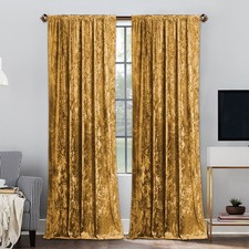 Crushed Velvet Curtains Rod