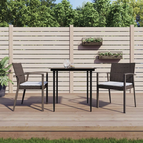 Garden dining set brown - brown, pe