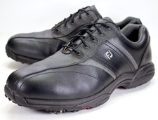 Footjoy Greenjoys 45471 Mens US 13 M Black Leather Soft Spikes Cleat Golf Shoes