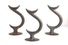 set 3x Antique victorian pipe support brackets/stands (gas water church etc)