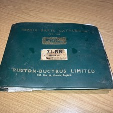 Ruston bucyrus 71-RB series III parts book