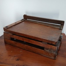 Vintage guillotine-style film , negatives , paper cutter - solid wood , measure