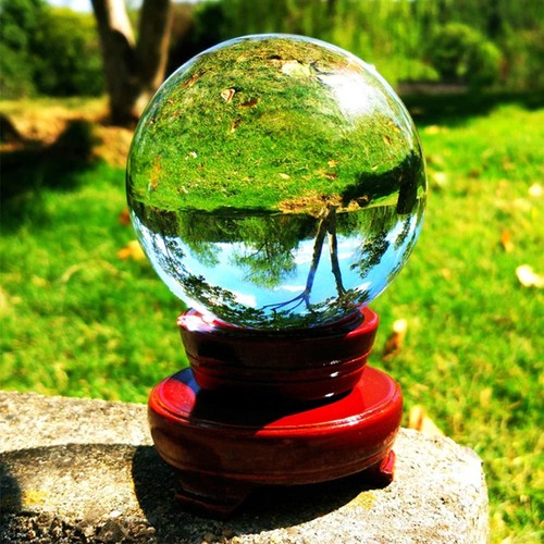 100mm glass clear crystal ball - glass,