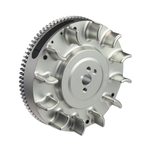 Electric start billet flywheel - electric,