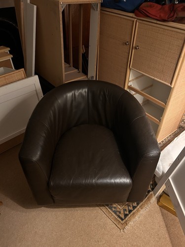 Faux leather tub - faux,