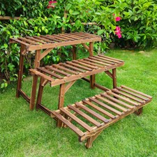 3-Tier Ladder Wood Plant Stand