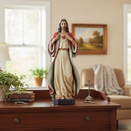 Sacred heart jesus statue - sacred,