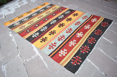 Vintage turkish rug x - rug, 67''