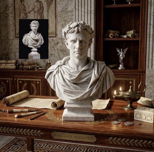 Augustus caesar octavius bust - caesar, octavius-