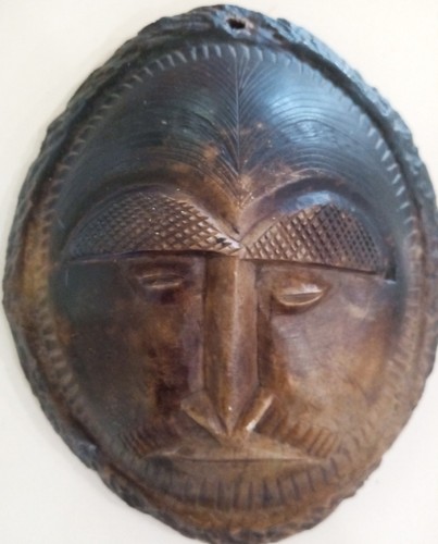 Soapstone tribal mask carved - soapstone,