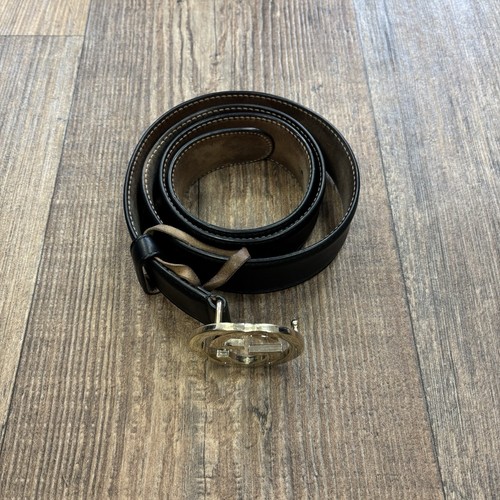 Vintage gucci belt black - gg,