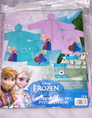 New disney frozen pvc raincoat - disney,