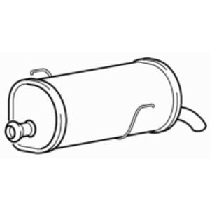 Rear exhaust silencer back - rear,