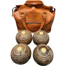 Taylor Rolph Watson Lawn Bowls Full Set & Case Need Re-Finishing Lignum Vitae