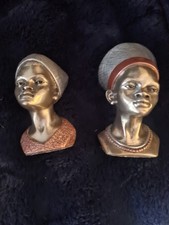 Pair Of African Zulu Heads