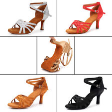 Women Ballroom Latin Dance Shoes 5/7cm Heeled Salsa Tango Dancing Shoes 5 Colors