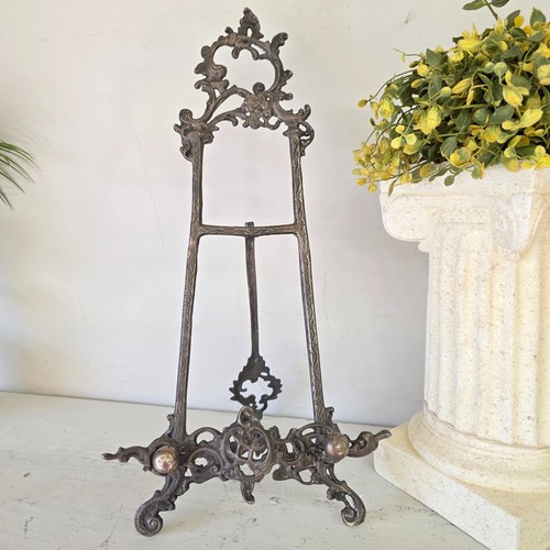 Antique silver easel holder - antique,