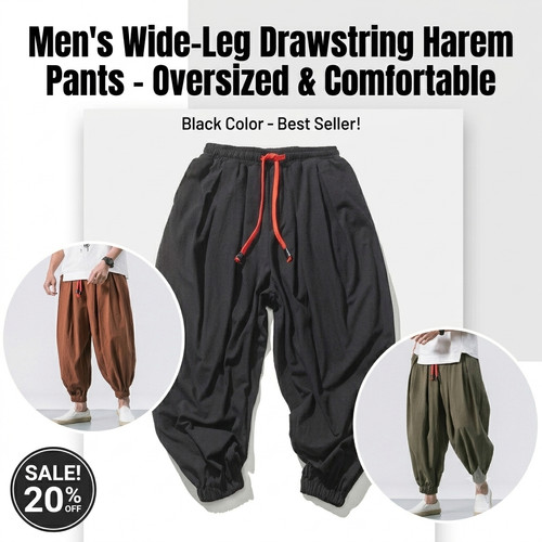 Men baggy harem pants japanese - men,