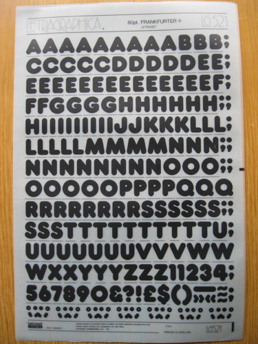 Letraset upper case - letraset,