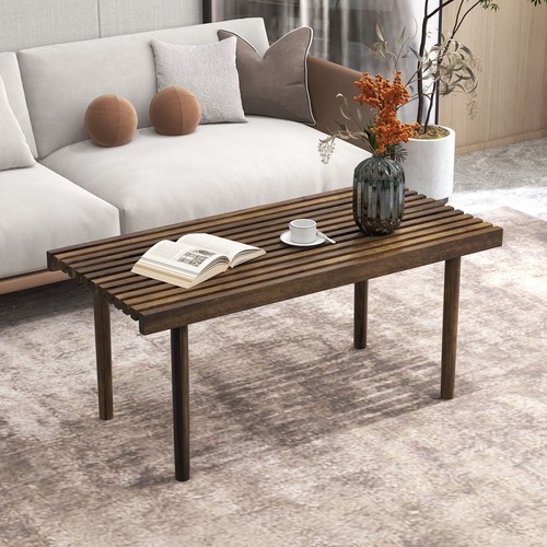 Wooden coffee table rectangle - wooden,