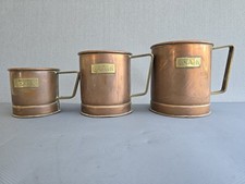Vintage set of 3 copper grain