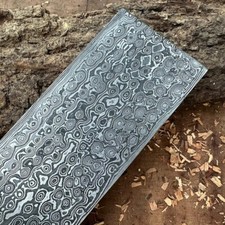Premium Raindrop Damascus Steel Billet Bar 30x5cm Bush Crafts Knife Tools Making
