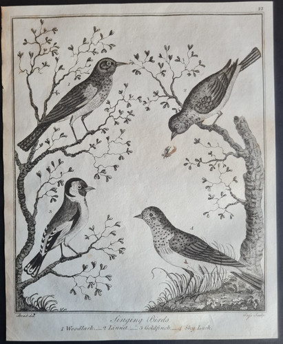 Antique 1792 print - , singing