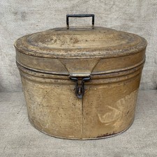 Antique Large Metal Hat Box