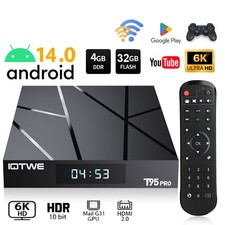 2025 New T95Pro Android 14.0 TV Box 4+128GB Quad Core 6K HDR Media Player WIFI