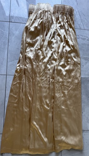 Champagne gold satin curtains - champagne,