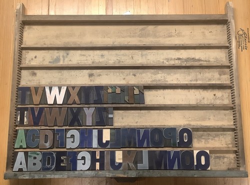 Group wood printing - group, of