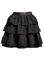 LANVIN H&M RARE BLACK LACE COTTON SILK MINI PARTY SKIRT UK 6 EU 34 US 2 XS BNWT