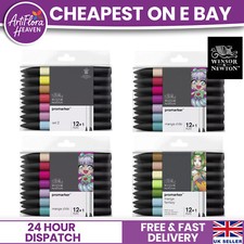 Winsor & Newton Promarker Graphic Drawing Pens Art Crafts 6 and 12 Sets Twin Tip