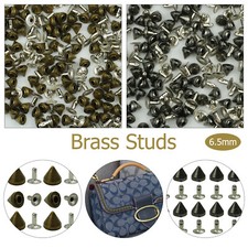 100pcs 6.5mm Punk Cone Spikes