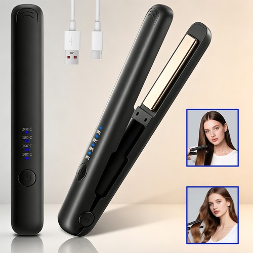 Usb rechargeable flat iron - usb,