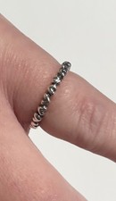 Genuine Pandora Solid Sterling Silver Hearts Band Ring Size N 54 