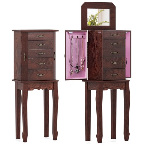 Jewelry wood cabinet armoire - jewelry,