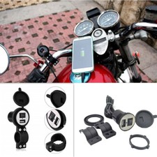 Motorcycle Mobile Phone Charger ON/OFF Switch Waterproof USB Socket Outlet Kit