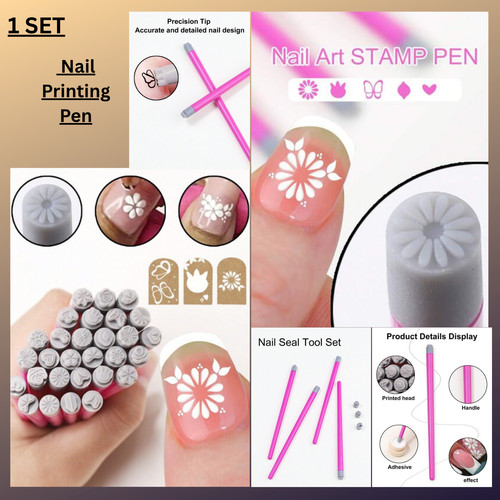 Nail art stamp pen set - art,