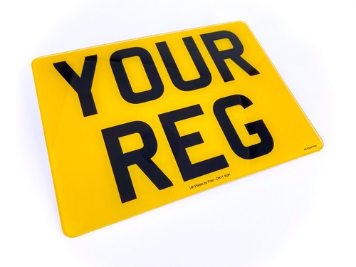 11x8 square rear - number, plate