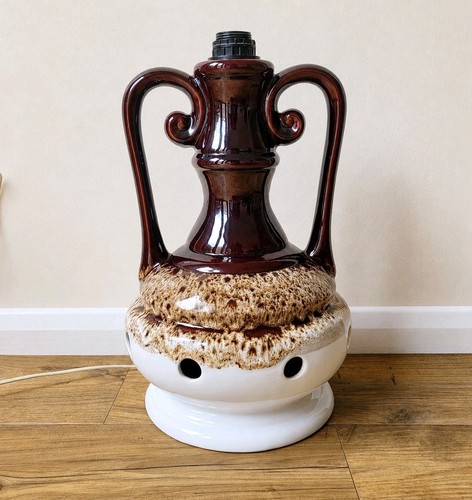 West german pottery floor lamp - pottery,