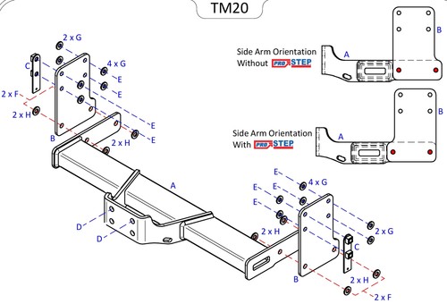 Towtrust fixed flange - fixed,